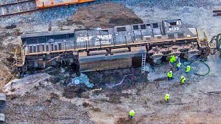 Train DERAILS in Hiram, GA