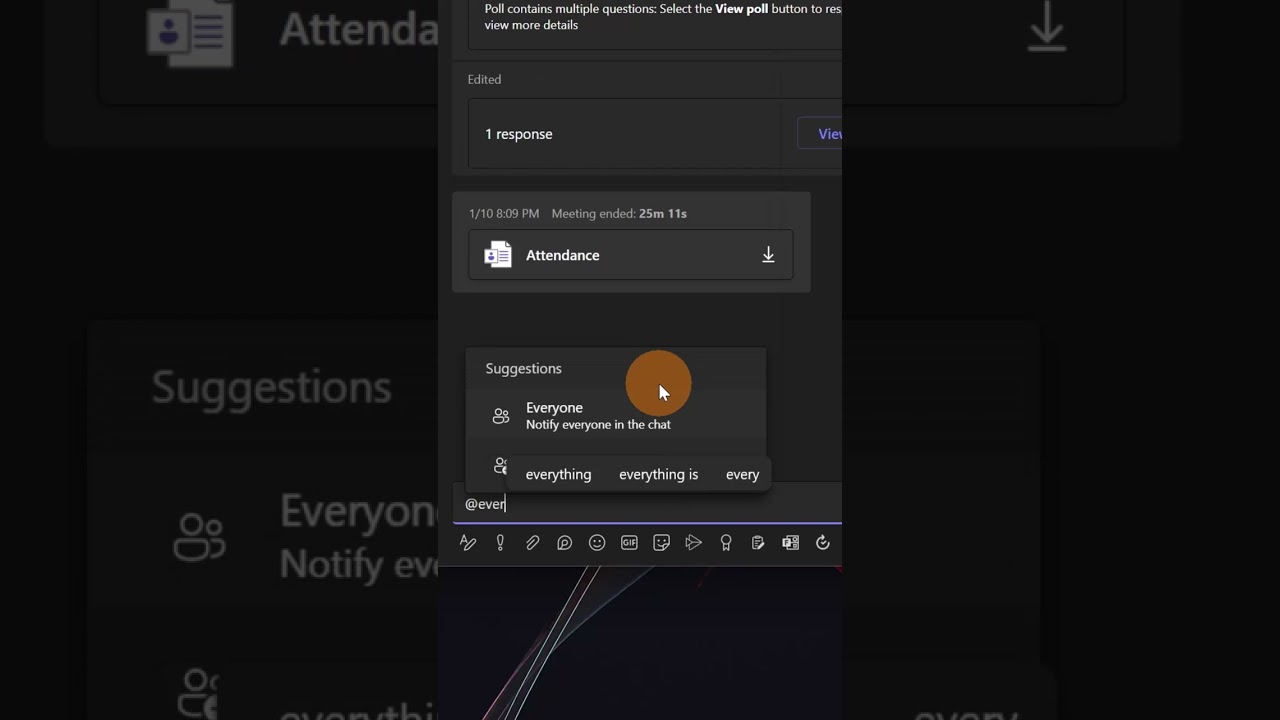 How to mention everyone in a group or meeting chat in Microsoft Teams #shorts
