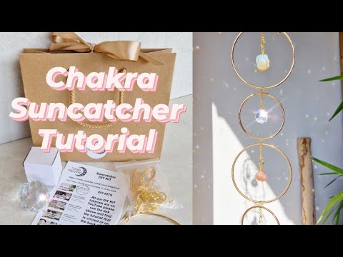 Chakra suncatcher DIY tutorial ♥️  how to make a suncatcher with crystals