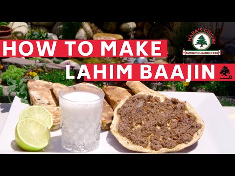 How To Make Lebanese Meat Pie ( Lahim Baajin)