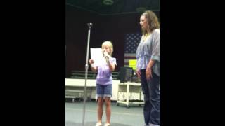 Rebekah McKinnon sings National Anthem at OPES (May 2012)