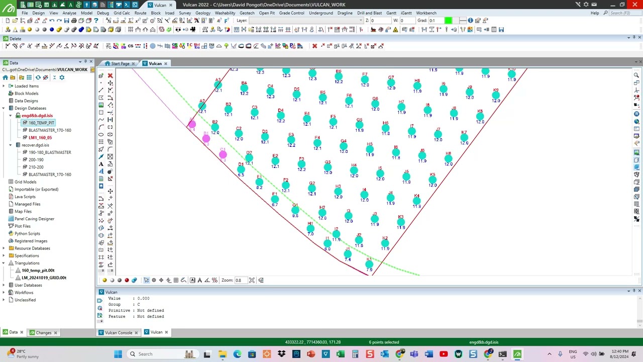 Vulcan Maptek Apply Sub Drill and Standoff to Blast Pattern Design