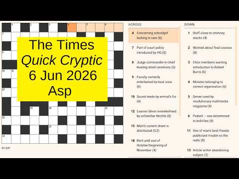 The Times Quick Cryptic 3321