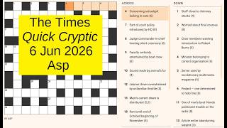 The Times Quick Cryptic 3321