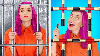 FUN WAYS TO SNEAK MAKEUP INTO HOME JAIL || Cool Ideas To Makeup Anything Anywhere by 123 GO! SERIES
