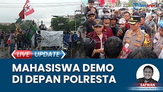 Tindakan Represif Polisi saat Mahasiswa Demo ke Kantor Polresta Sorong Kota Tuntut Berantas Begal
