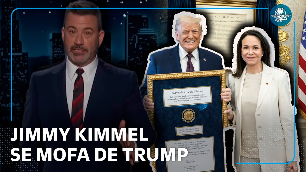 Jimmy Kimmel trolea a Trump tras recibir Nobel de María Corina Machado
