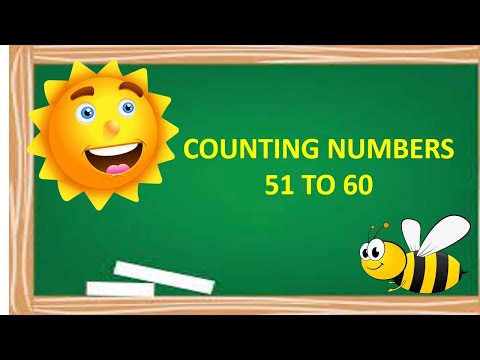 Counting numbers 51 to 60 ( online learning video for kids)