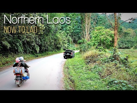Travel Laos: Driving through Jungle villages on the Road to Muang Sing Northern Laos - Now to Lao