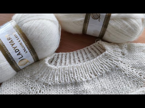 🧶💐How to Start Knitting a Top-Down Raglan Sweater 🧥How to Knit Short Rows for a Sweater🧶👍