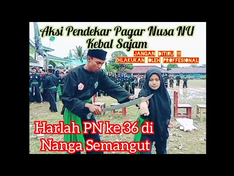 Atraksi Pencak Silat Pagar Nusa NU pada Harlah PSPN ke-36 di Desa. Na. Semangut Tahun 2022
