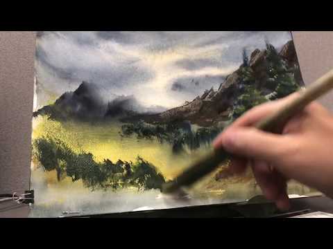 Painting with QoR brand watercolor paint