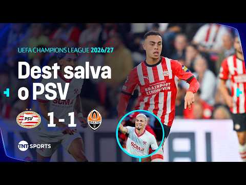 SHAKHTAR SAI NA FRENTE, MAS FICA NO EMPATE NA HOLANDA | PSV 1 X 1 SHAKHTAR | CHAMPIONS LEAGUE 26/27