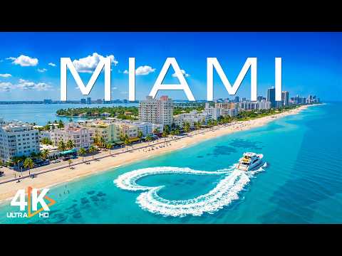 Miami, Florida - USA 4K 🇺🇸 Tropical Shores, Turquoise Waters & Iconic City Vibes - VIDEO 4K UHD