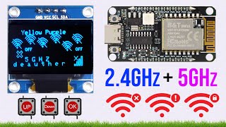 Ultimate 5GHz D/e/a.uther Build — RTL8720DN BW16 + .96″ OLED & 3 Buttons