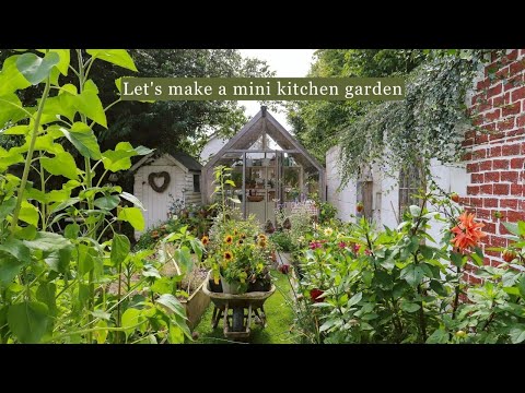 Create a mini budget kitchen garden in the cottage garden 🌿 using palette collars