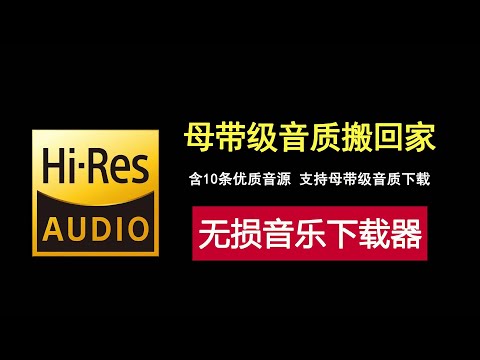 支持母带级音质下载，音乐达人必备的无损音乐下载器！