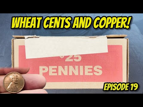 $25 Penny Box Coin Roll Hunt & Album Fill - Ep19