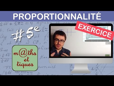 EXERCICE : Appliquer la proportionnalité - Cinquième