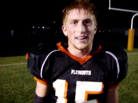 Plymouth senior running back Hayden Potts