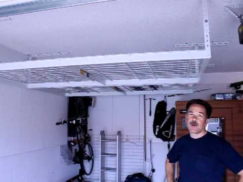 Organized Garage Overhead Storage Rack Customer...