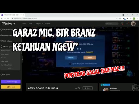 🔴 VIRAL !! MIC CHECK BTR BRANZ | Gara-gara ini gagal Main MSC !!!
