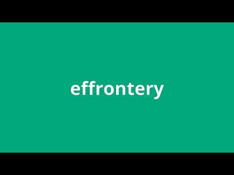 what is the meaning of effrontery