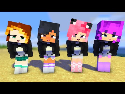 poi poi first meet yay! panda aphmau maid arigato and friends - minecraft animation #shorts