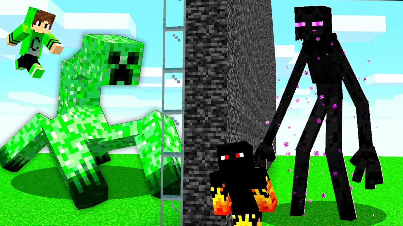 TROLEI MEU AMIGO ME TRANSFORMANDO EM UMA BATALHA DE MOBS NO MINECRAFT