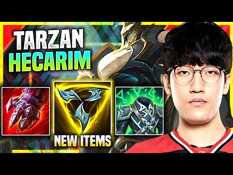 TARZAN PICKS HECARIM WITH NEW ITEM TRINITY FORCE! - Progamer Tarzan Plays Hecarim Jungle vs Kindred!