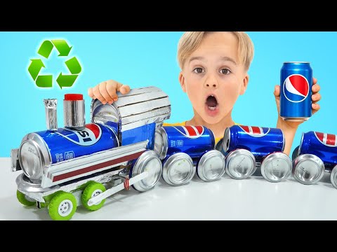 Kids build Recycle Toys and save natural resources