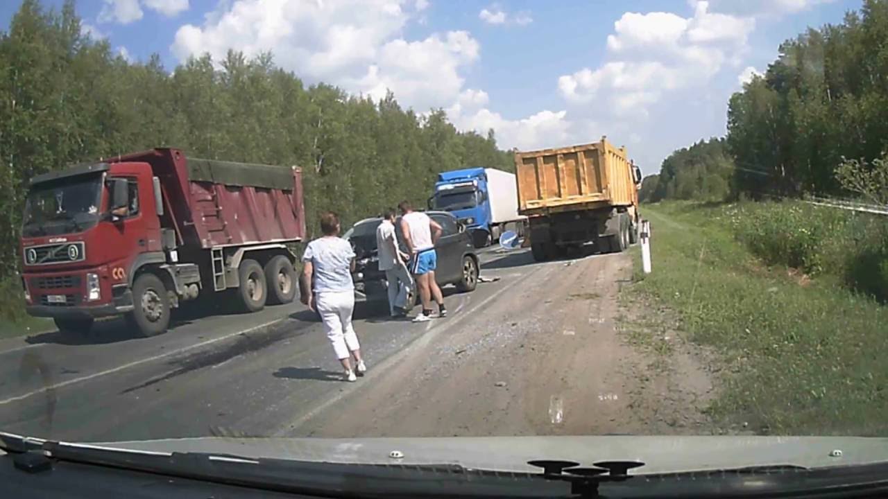 Массовое ДТП на трассе Курган - Тюмень