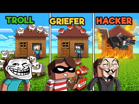 Minecraft Griefer vs. Noob: Crab Trolls and Hackers