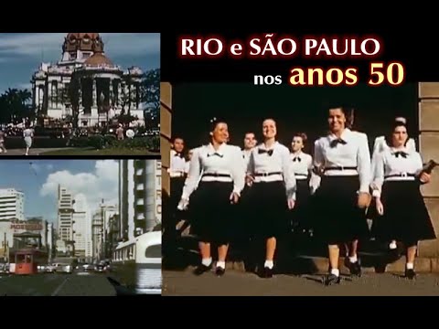 Rio and São Paulo in the 1950s - rare color footage