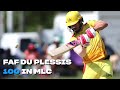 Faf Du Plessis Century Highlights Cognizant Major League Cricket