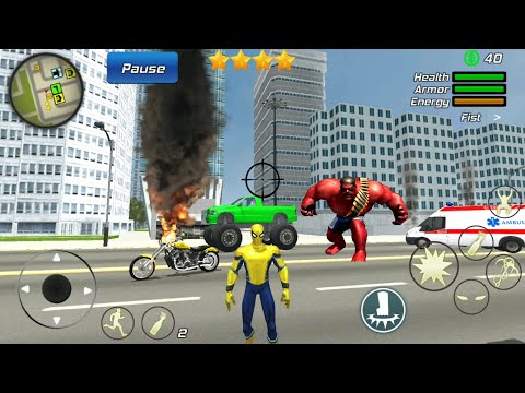 Flying Spider Rope Hero City Battle | Spider Gangster Crime City - Android GamePlay HD