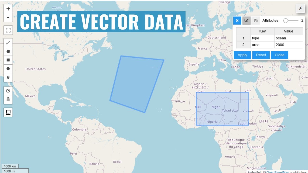 Leafmap New Feature - Creating Vector Data Interactively without Coding
