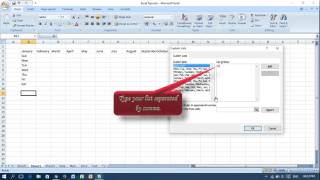 How to Create or Add Custom List in excel 2007