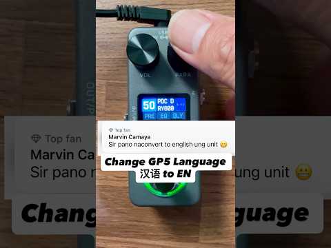 How to CHANGE Valeton GP-5 Menu Language