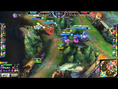 TSM vs NME 2min Team Fight : NA LCS W9D10