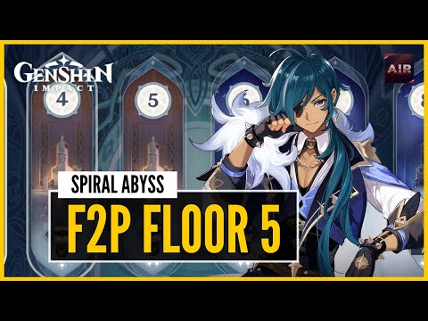 Genshin Impact - Spiral Abyss - Floor 5 - With 4 Built Heroes【F2P With No 5 Stars】