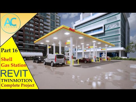 Shell Gas Station | Part 16 | Complete Step By Step Project | Revit and Twinmotion Tutorial