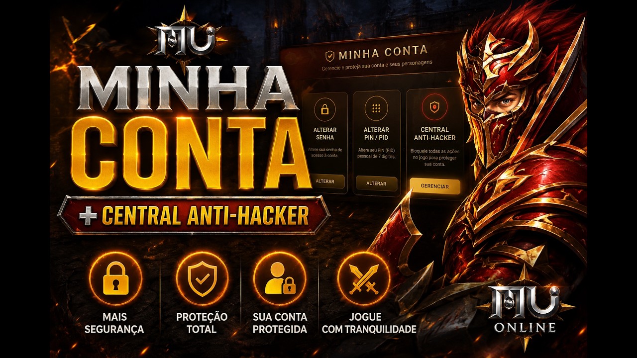 Painel de Controle e proteção de conta