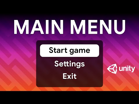 MAIN MENU in Unity - Unity UI tutorial