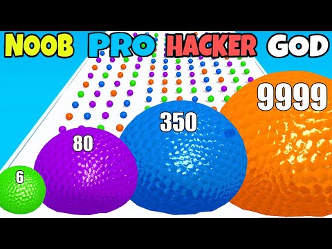 NOOB vs PRO vs HACKER vs GOD in Ball Balloon Run 3D - All Levels