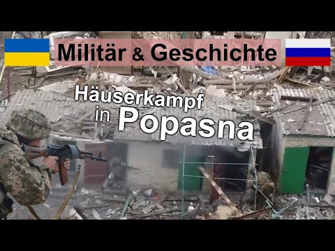Häuserkampf in Popasna - Gefechtsaufnahmen aus dem Ukrainekrieg.