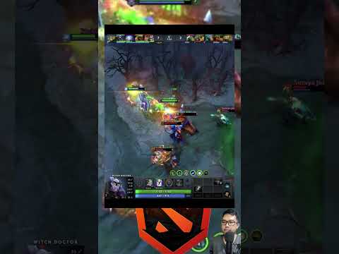 🔥 Crazy IQ400 Witch Doctor combo with IO insane Combo Ultra Kill DOta 2 🔥 #dota2 #dota2short #shorts