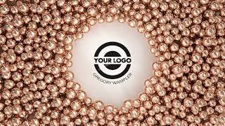 Bouncing Golden Spheres Logo Reveal