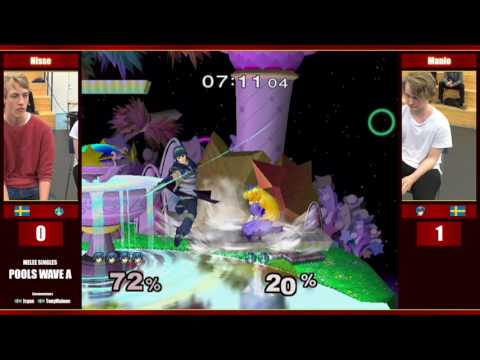 Azension II - Manio (Marth) Vs. Nisse (Peach) - Pools Wave A - Melee Singles