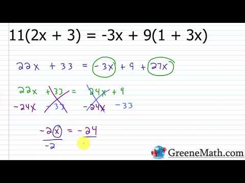 Solving Linear Equations in One Variable